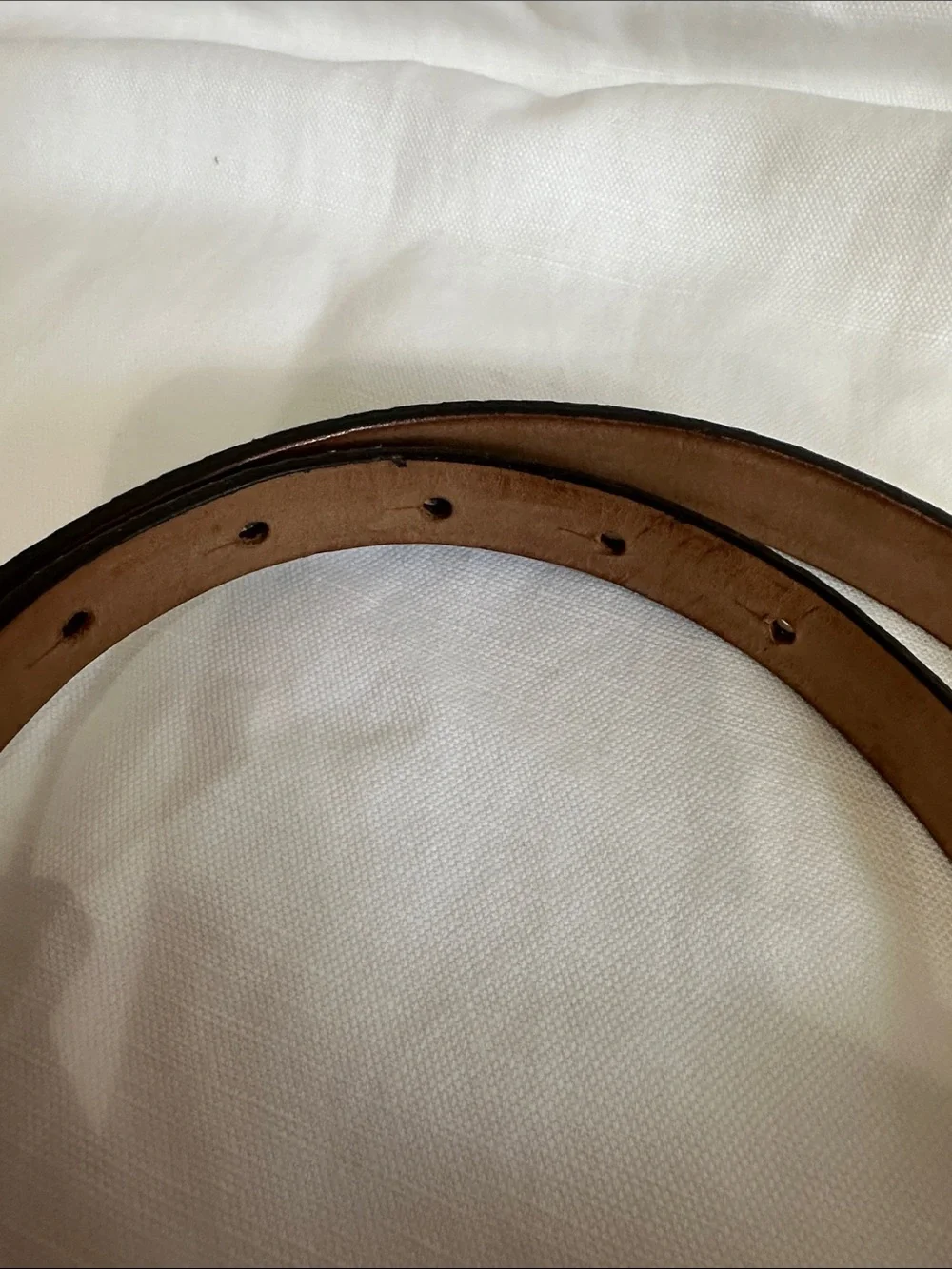 Banana Republic Snakeskin-Pattern Leather Belt - Beige & Brown - Picture 7 of 8